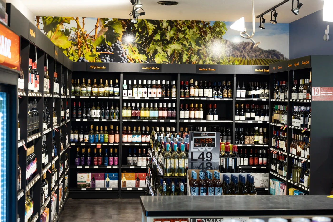 The wine selection on Brothers Liquor Store’s shelves